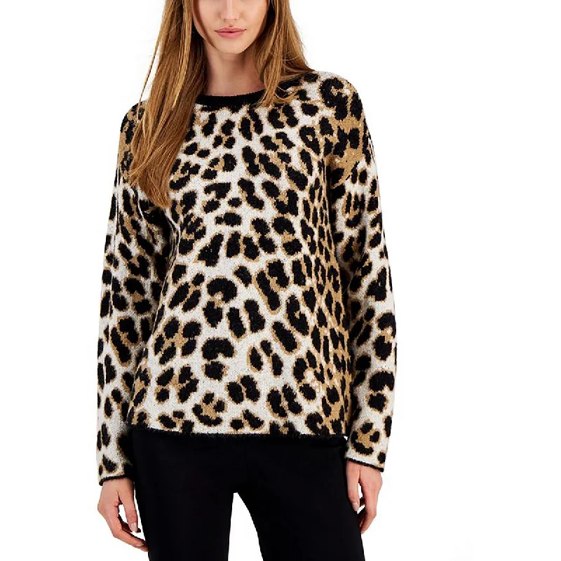 Lazy Home Anne Klein Womens Crewneck Long Sleeve Pullover Sweater