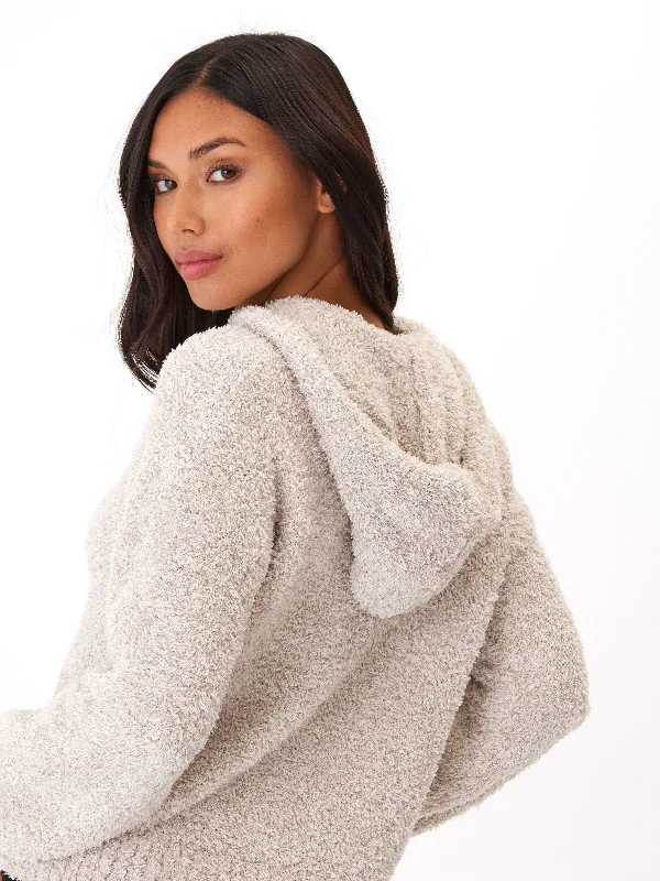 Quality Tailoring Tanisha Boucle Henley Hoodie