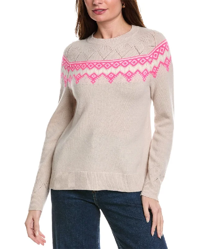 Easy Chic Wear Sail to Sable Fairisle Wool & Cashmere-Blend Sweater