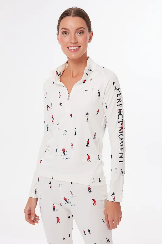 Lounge Wear Dede Ski Print Thermal Half Zip