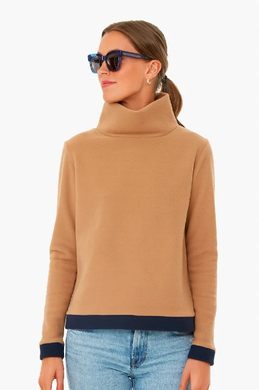 Weekend Comfort Wear Camel and Navy Colorblock Park Slope