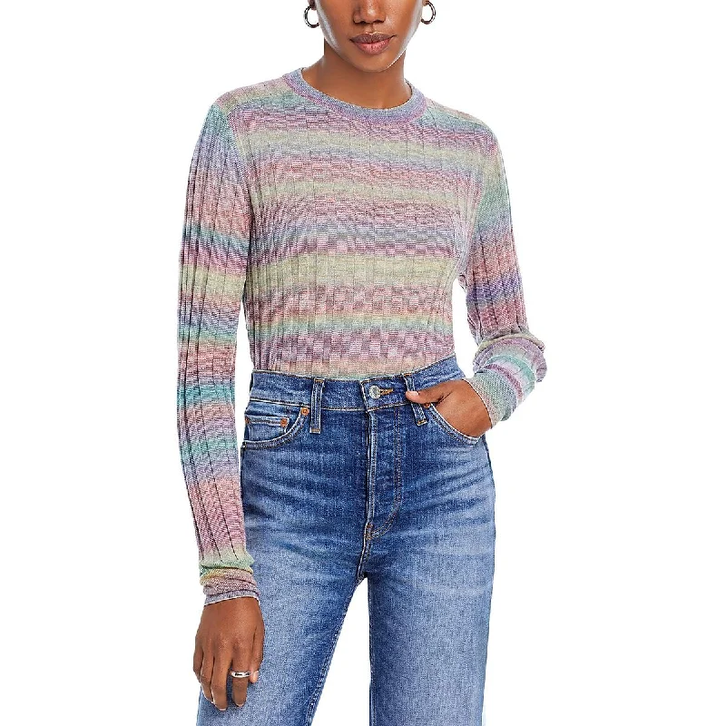 Everyday Style RE/DONE Womens Wool Ombre Crewneck Sweater