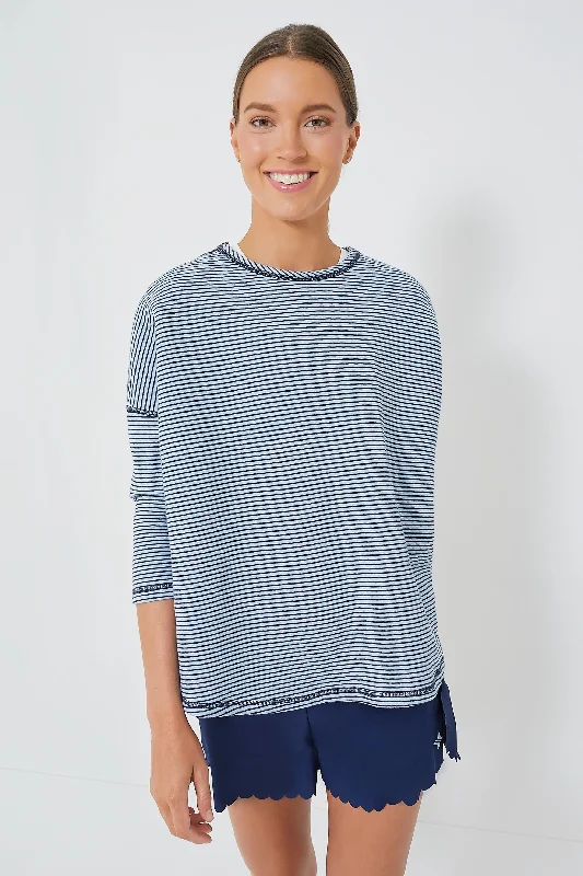 Fresh And Fashionable Reversible Heathered Blue Ally Swing Sweatshirt
