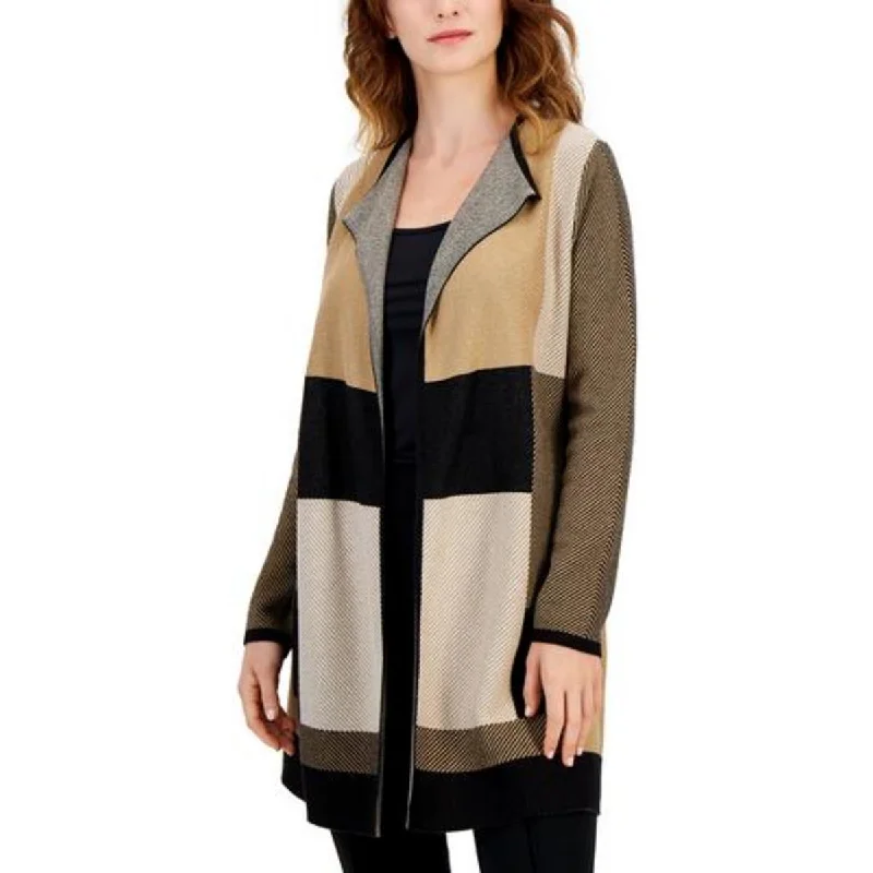 Comfortable Tops Kasper Womens Knit Edge To Edge Cardigan Sweater