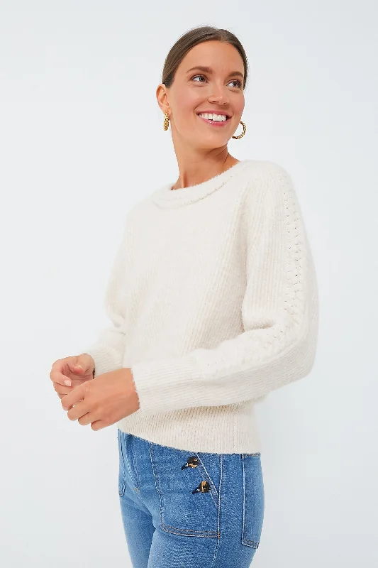 Fashion Innovation Cream Braided Harlow Sweater