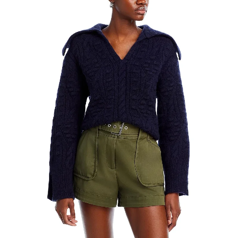 Cozy Chic Wear Sea New York Womens Wool Blend Collar Pullover Sweater