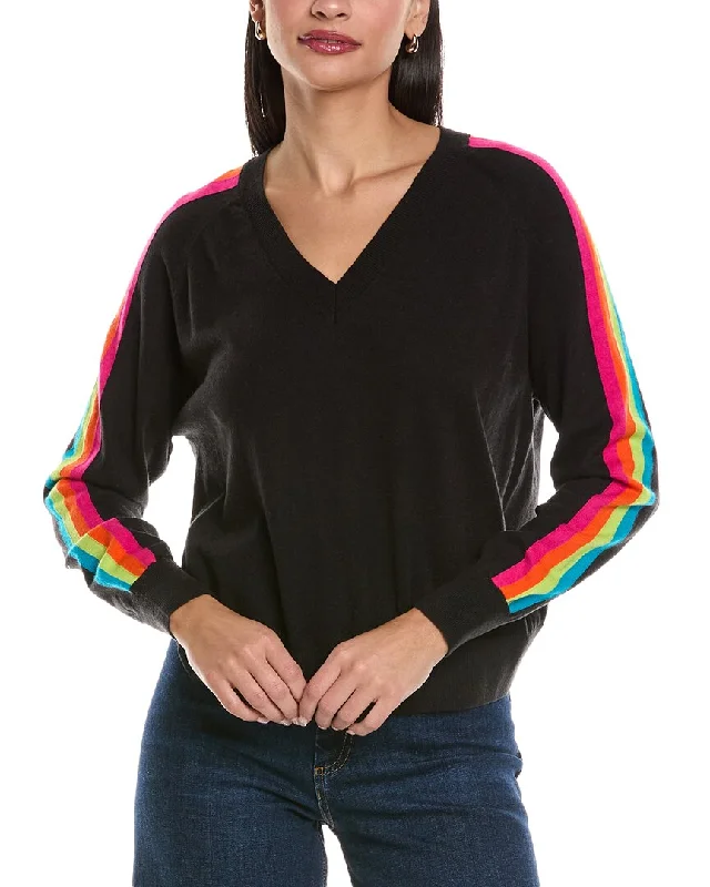 ANNA KAY Rainbow Stripe Cashmere-Blend Sweater