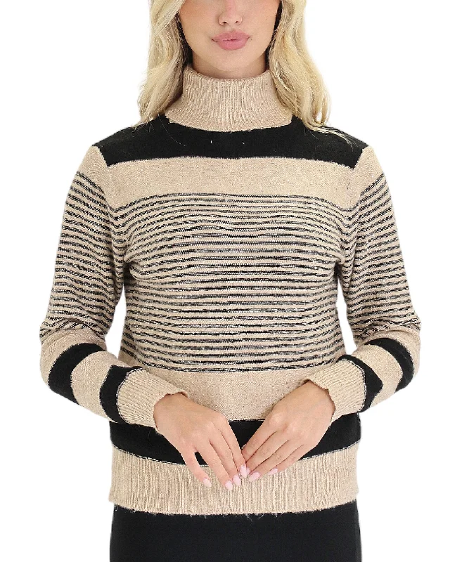Casual Street Stripe Shimmer & Sequin Sweater