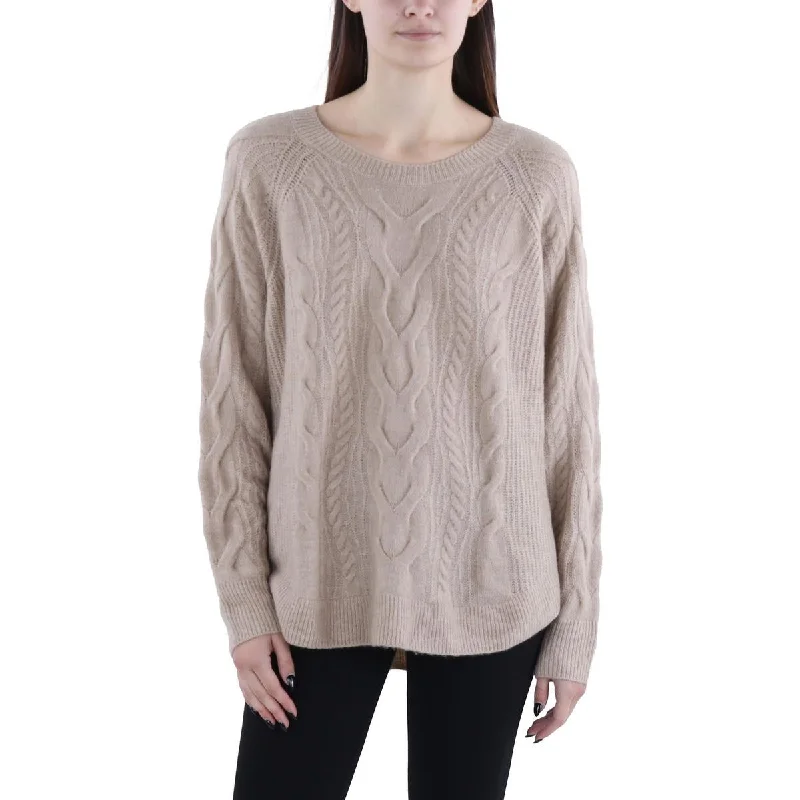 Light And Breathable Splendid Womens Cable Knit Crewneck Pullover Sweater
