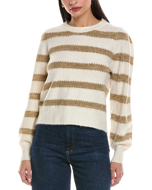 ANNA KAY Herringbone Cashmere-Blend Sweater