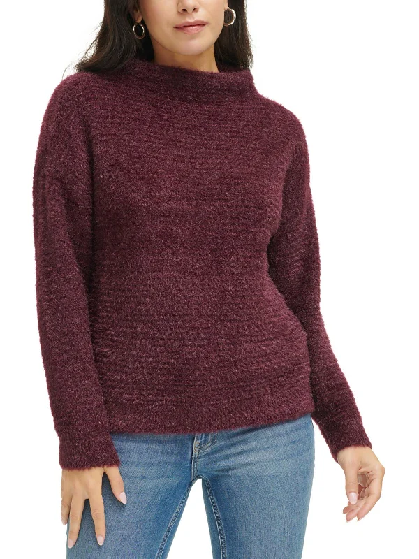 Womens Cozy Funnel Neck Pullover Sweater