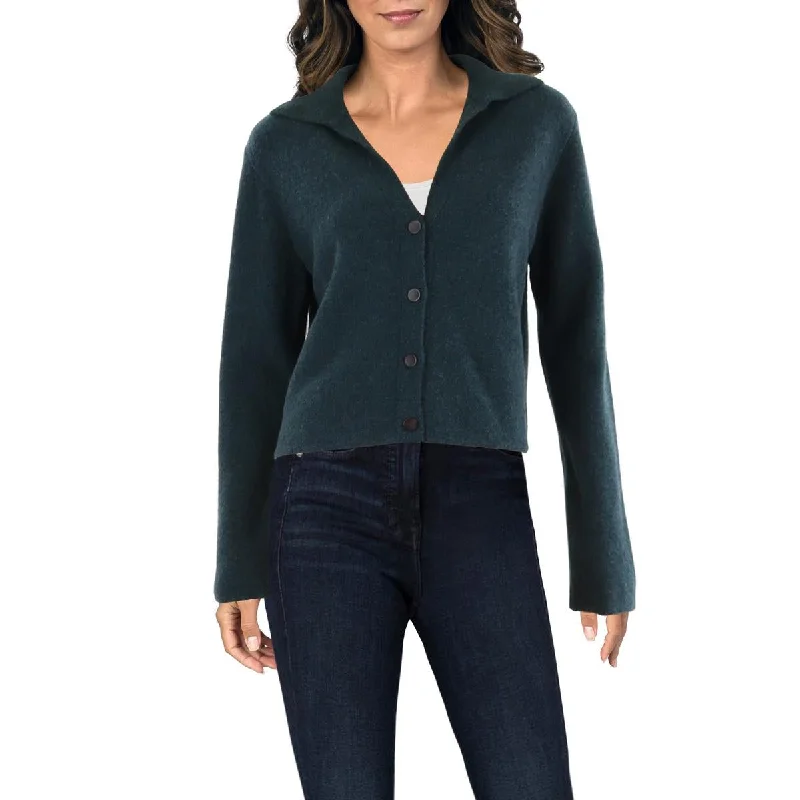 Vince Womens Cashmere Button-Down Cardigan Sweater