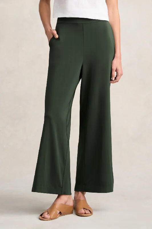 Elegant Wear High Twist Palazzo Pant - Dark Khaki