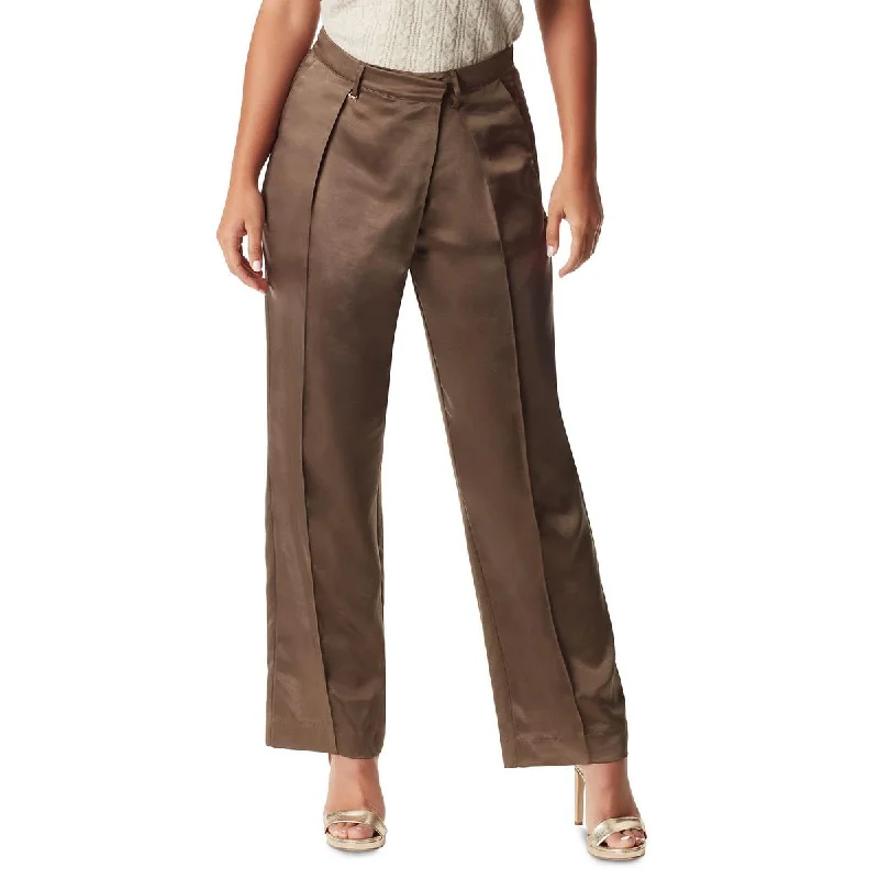 Youthful Sam Edelman Womens Satin Pleated Palazzo Pants