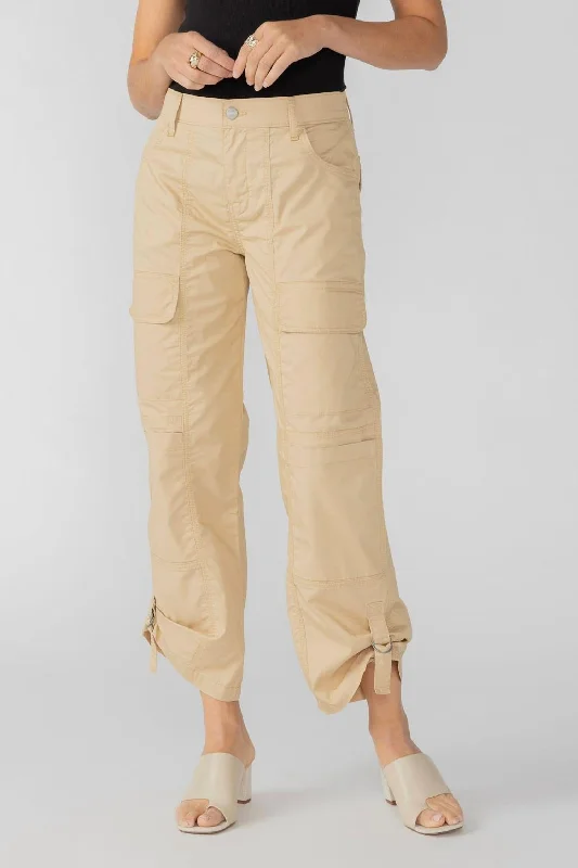Casual Chic Cali Cargo Standard Rise Pant In True Khaki