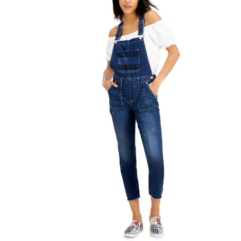 Noble Temperament Tommy Hilfiger Womens Denim Logo Overalls