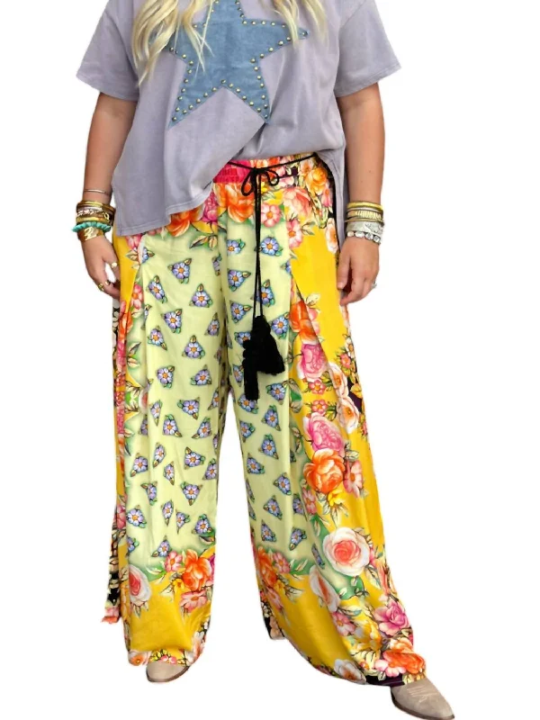 Stylish Comfort Venera Pants In Golden Night