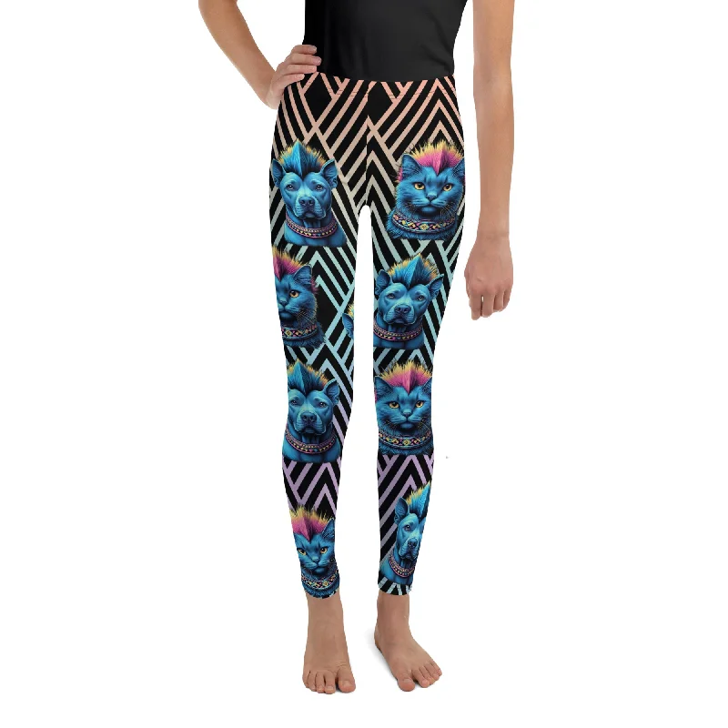 Sports Trend Mohawk Cats & Dogs Youth Leggings