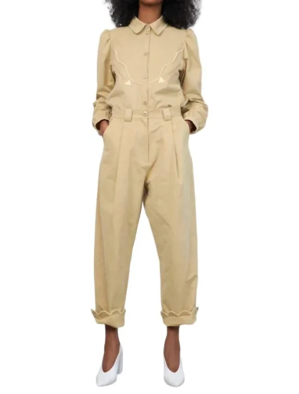 Fashion And Simplicity Saja Wide Leg Pants In Soft Sand