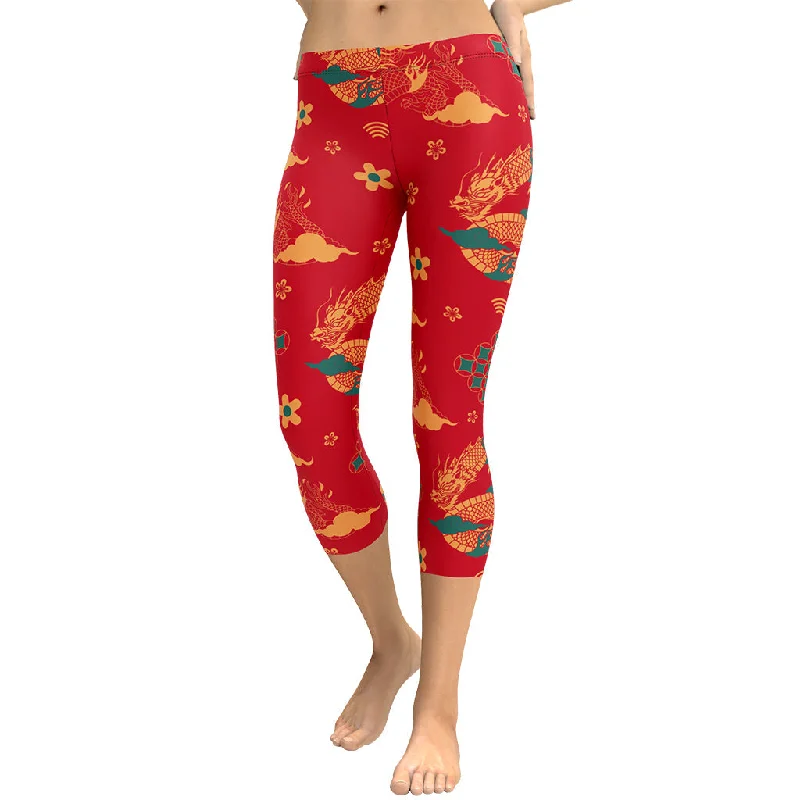 Free Design Chinese Dragon Capris