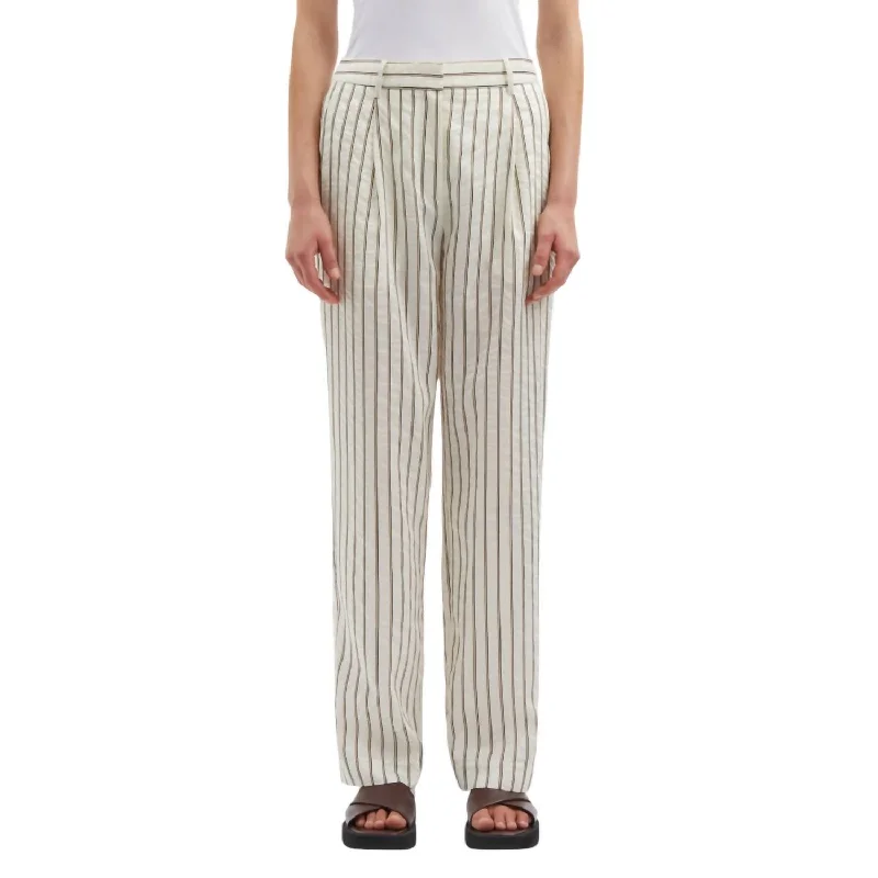Soft Fashion Agneta Trouser In Solitary Stripe
