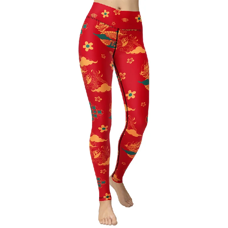 Personal Charm Chinese Dragon Yoga Leggings
