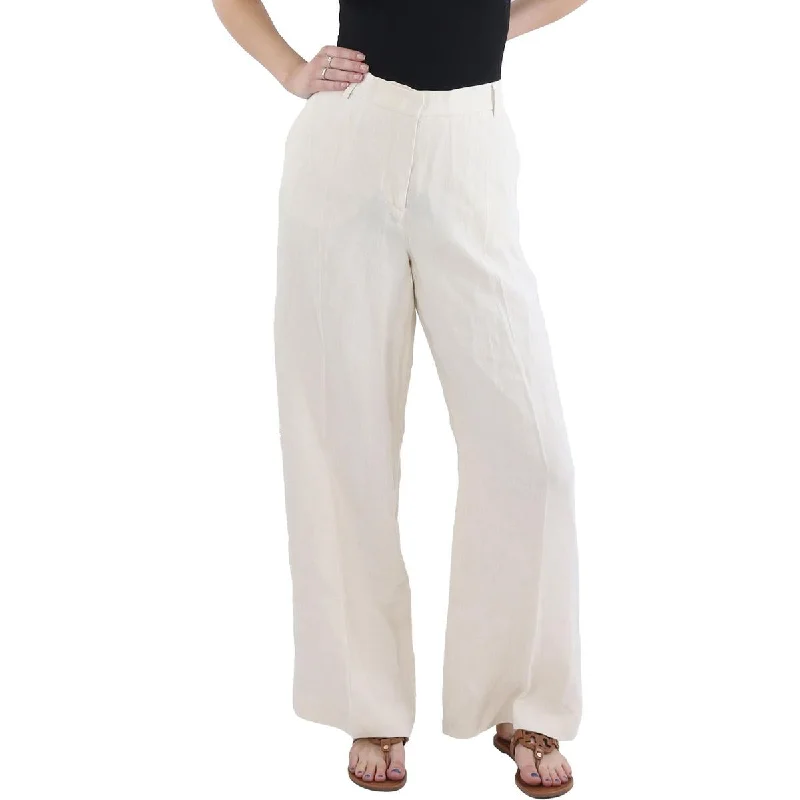 Floral Prints Weekend MaxMara Womens High Rise Knit Wide Leg Pants