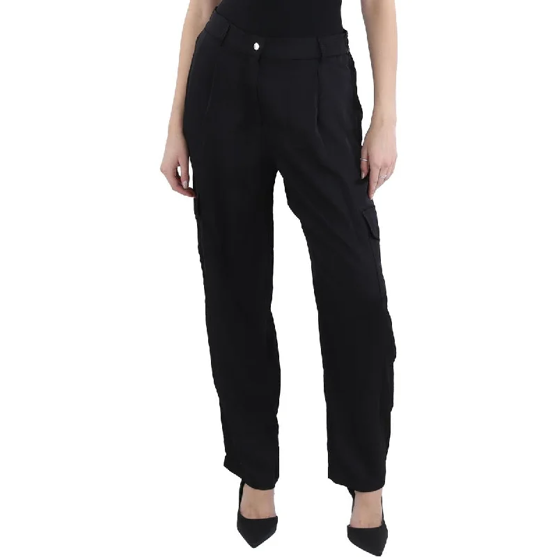 Bottom And Versatile MICHAEL Michael Kors Womens Satin High Rise Cargo Pants