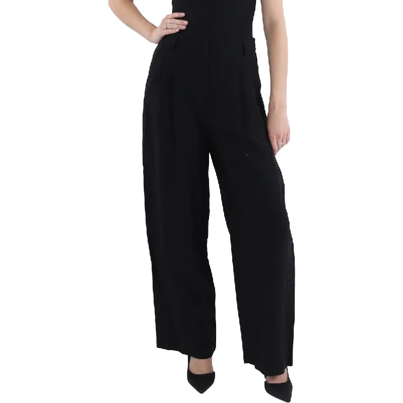 Unique Design Lucy Paris Womens Woven Pleated Dress Pants
