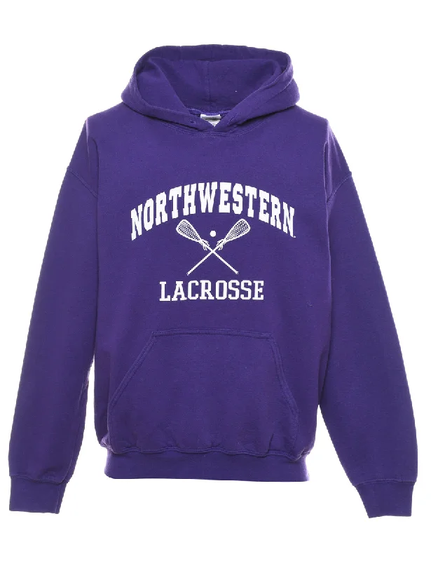 Cozy Fit Lacrosse Printed Hoodie - M
