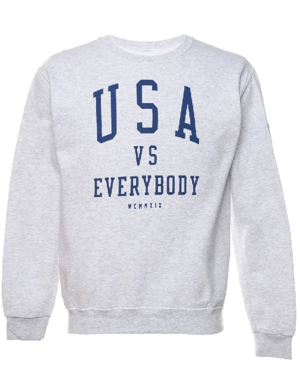 Easy Fashion USA VS Everybody Printed Sweatshirt - S