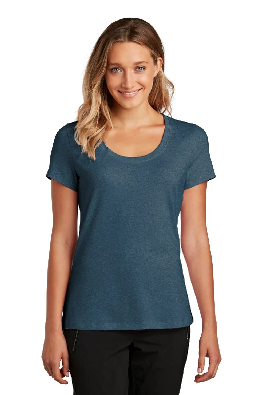 Easygoing Style District Womens Flex Short Sleeve Scoop Neck T-Shirt - Heather Neptune Blue Easygoing Style District Womens Flex Short Sleeve Scoop Neck T-Shirt - Heather Neptune Blue