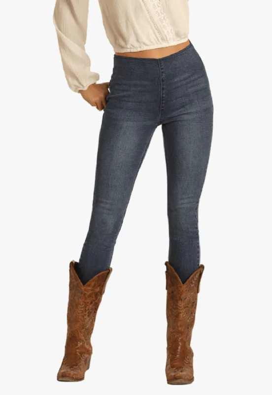 Effortless Outfits Rock and Roll Womens High Waisted Skinny Jean