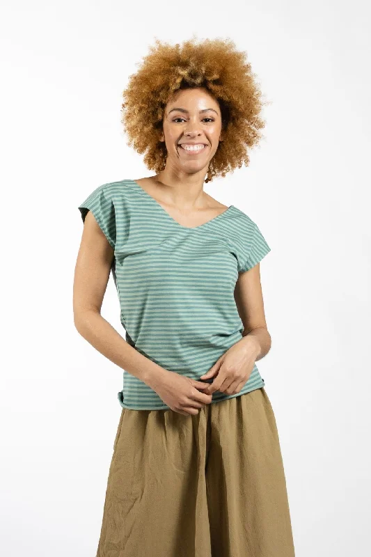 Effortless Comfort Striped Mimi Top - Ocean