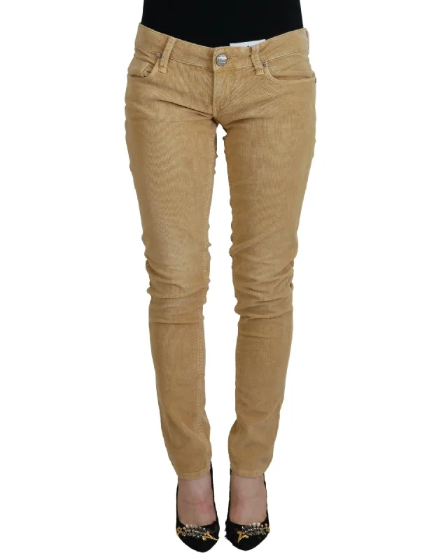 Windbreaker fashion Authentic ACHT Skinny Jeans with Low Waist Corduroy Design W26 US Women