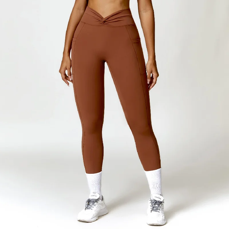 Slim Fit Quick-drying Cross High Waist Hip Lift Yoga Pants