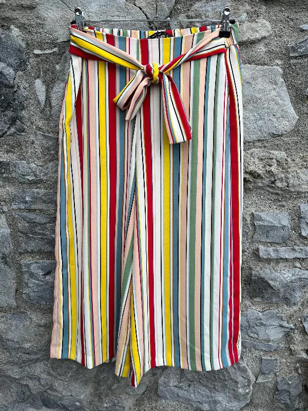 Elegant Fit Colourful stripy culottes  uk 8