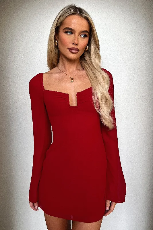 Chic Comfort Wear Charisma Dress - Red