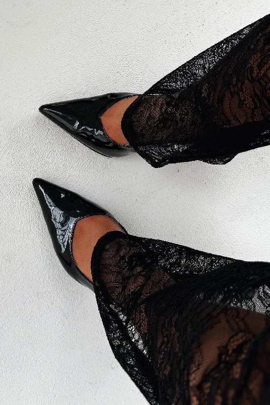 Warm And Comfortable Elsa Heels - Black
