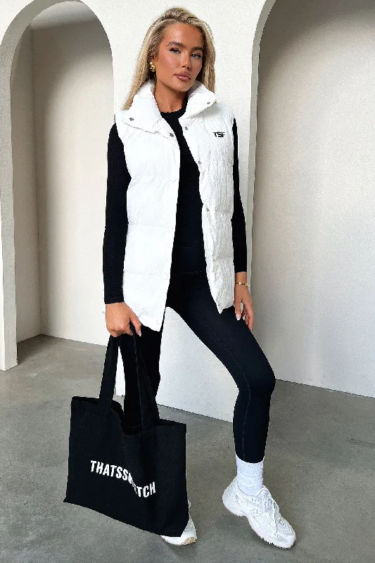 Soft Fabrics Sabre Puffer Vest - Cream