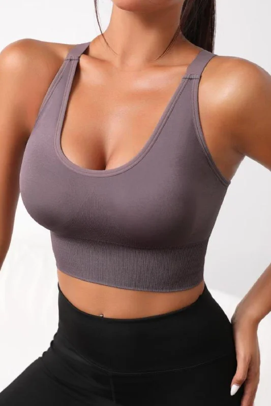 Modern Tailoring Scoop Neck Long Active Bra