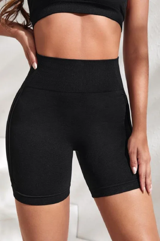 Fashionable In The Times Slim Fit High Waistband Active Shorts