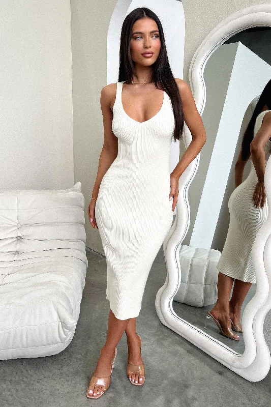 Fresh Comfort Tamarisa Midi Dress - Beige