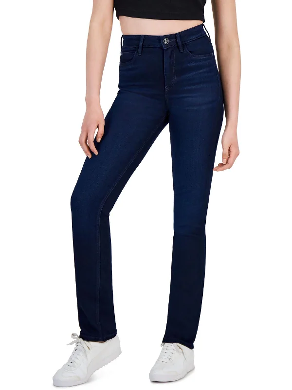 Smart Casuals 1981 Womens High-Rise Dark Wash Straight Leg Jeans