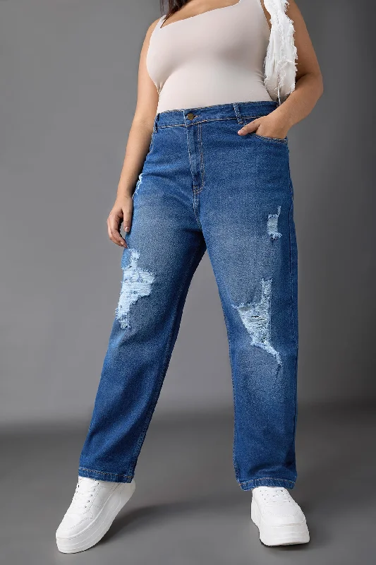 Cozy Lifestyle Retro Classic Curve Mom Jeans