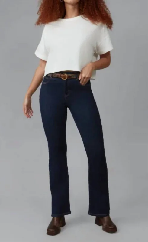 Fashionable And Fashionable Billie High Rise Boot Cut Jean In Dark Rinse