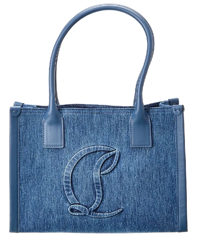 Soft Tops Christian Louboutin By My Side Small Denim & Leather Tote