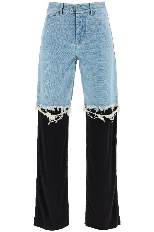 Casual Street Christopher Esber Women's High-Waisted Jeans With Jersey Inserts