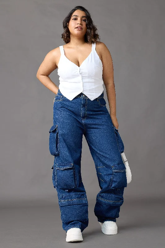 Fashion Must-have Pocket Power Curvy Cargo Pants