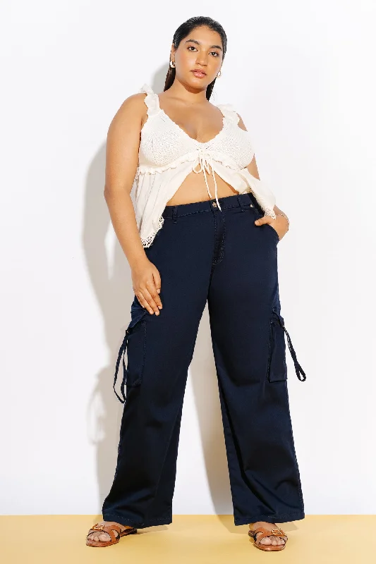 Summer Selection Curve Regal Blue Cargo Pants
